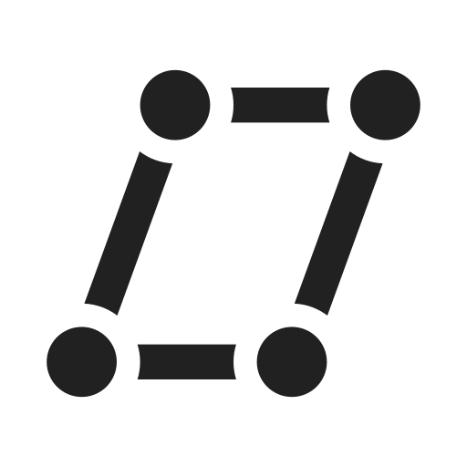 Ic, fluent, select, object, skew, filled icon