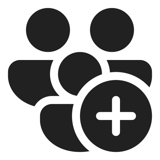 Ic, fluent, people, community, add, filled icon