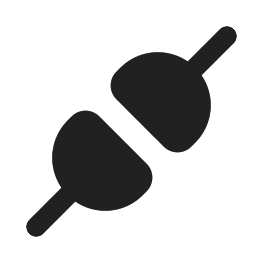 Ic, fluent, plug, connected, filled icon
