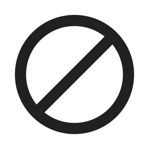 Ic, fluent, prohibited, filled icon