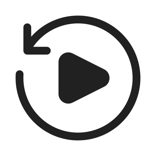 Ic, fluent, replay, filled icon