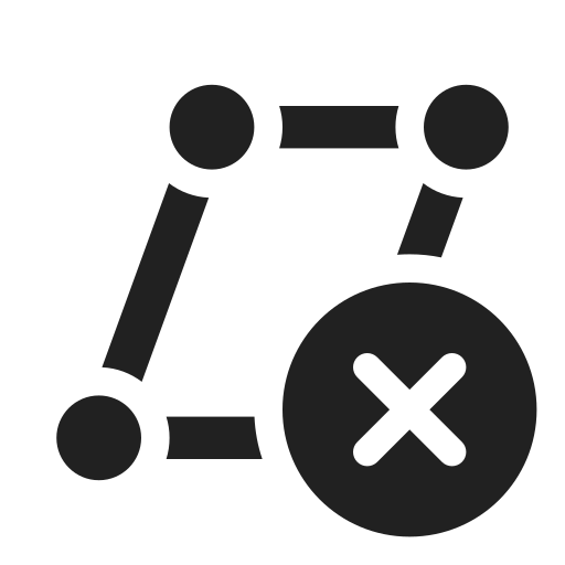 Ic, fluent, select, object, skew, dismiss, filled icon