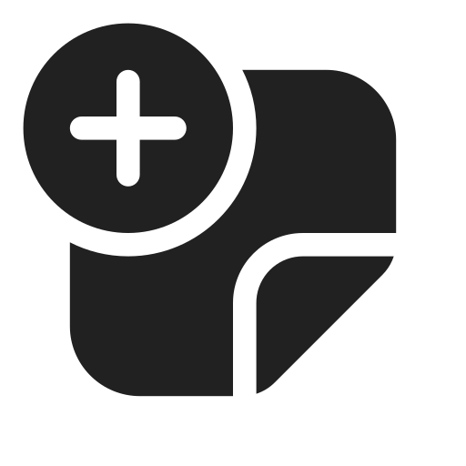 Ic, fluent, note, add, filled icon