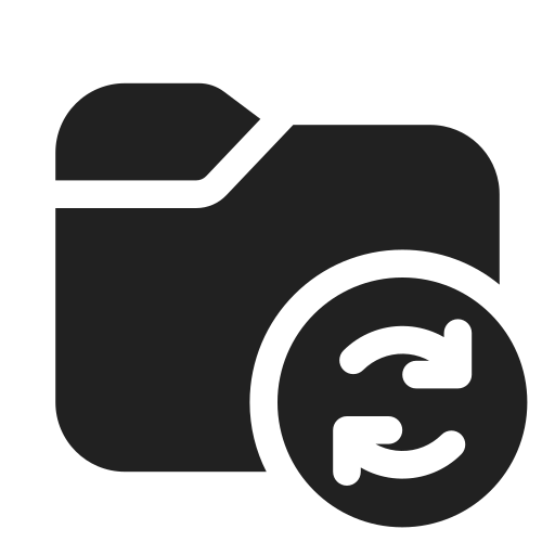 Ic, fluent, folder, sync, filled icon