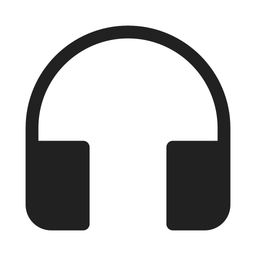 Ic, fluent, headphones, filled icon