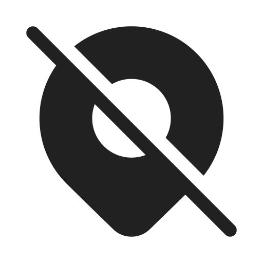 Ic, fluent, location, off, filled icon