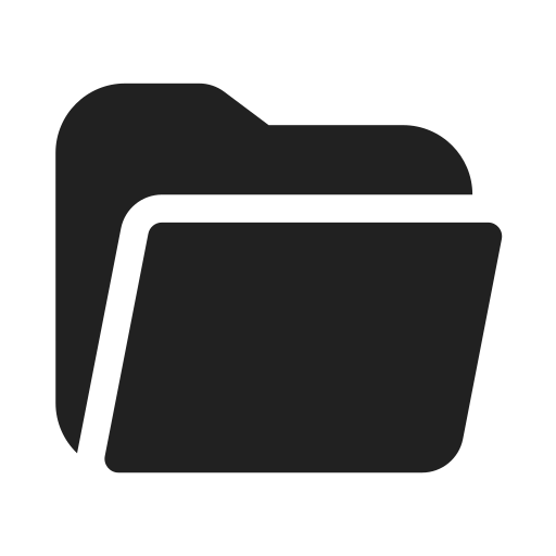 Ic, fluent, folder, open, filled icon