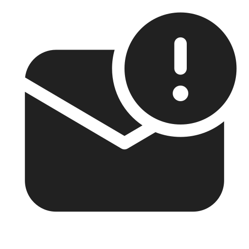 Ic, fluent, mail, error, filled icon