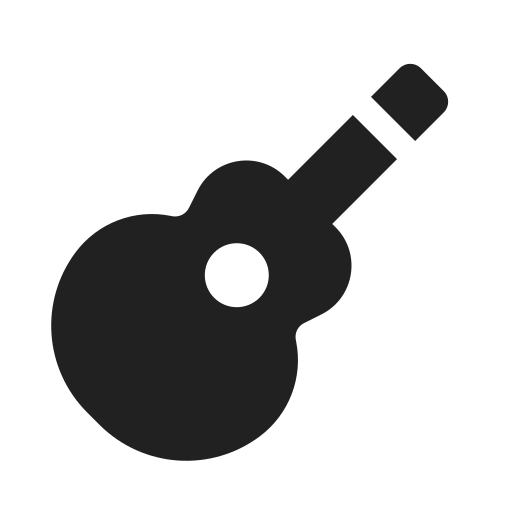 Ic, fluent, guitar, filled icon