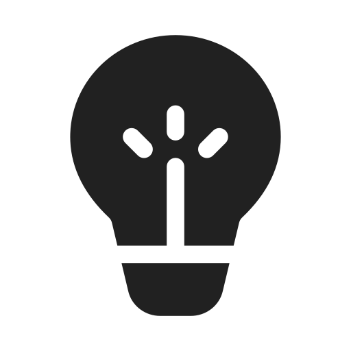 Ic, fluent, lightbulb, filament, filled icon