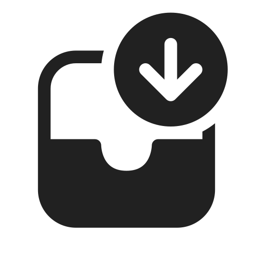 Ic, fluent, mail, inbox, arrow, down, filled icon
