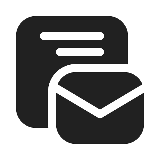 Ic, fluent, mail, template, filled icon