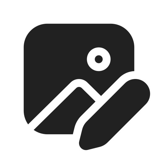 Ic, fluent, image, edit, filled icon