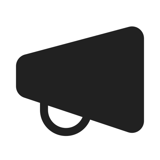 Ic, fluent, megaphone, filled icon