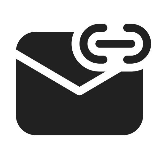 Ic, fluent, mail, link, filled icon
