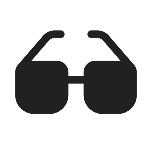 Ic, fluent, glasses, filled icon
