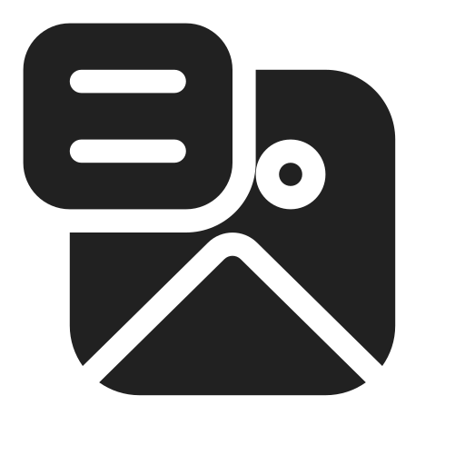 Ic, fluent, image, alt, text, filled icon