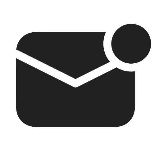 Ic, fluent, mail, unread, filled icon