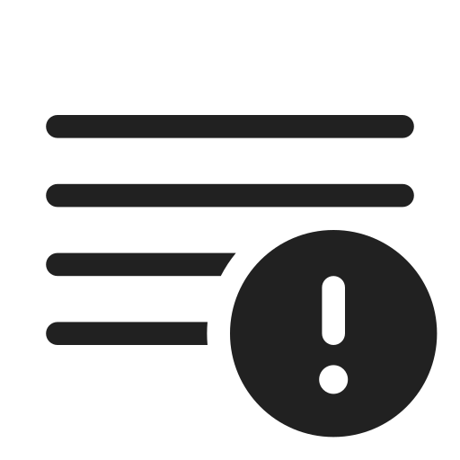 Ic, fluent, text, grammar, error, regular icon