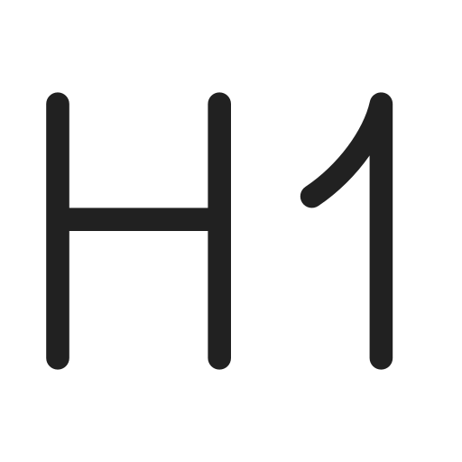 Ic, fluent, text, header, 1, regular icon