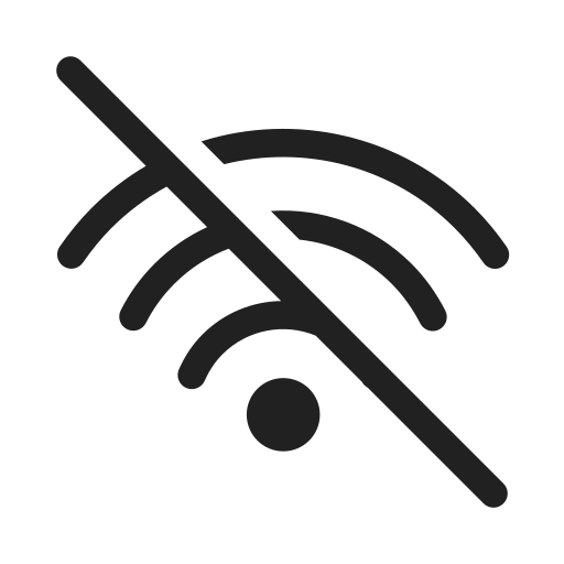 Ic, fluent, wifi, off, regular icon