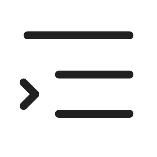 Ic, fluent, text, hanging, regular icon