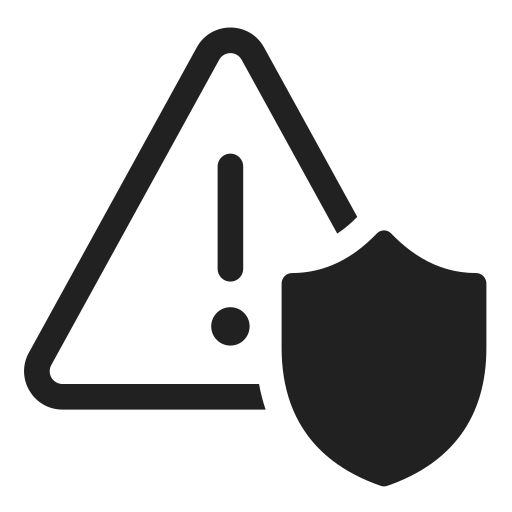 Ic, fluent, warning, shield, regular icon