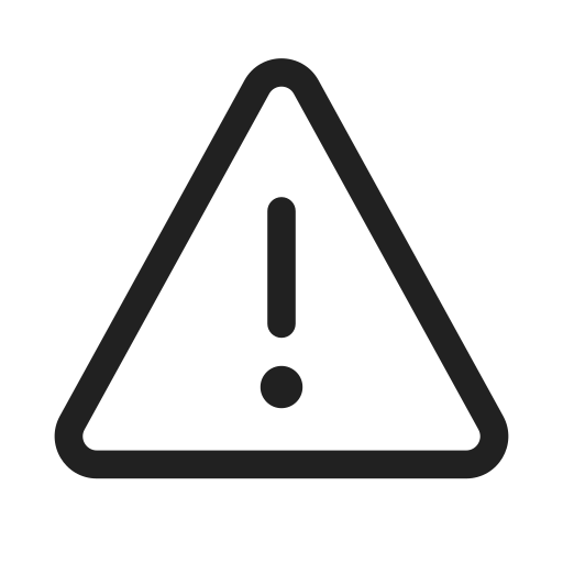 Ic, fluent, warning, regular icon