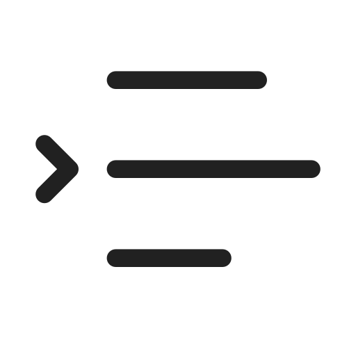 Ic, fluent, text, indent, increase, ltr, regular icon