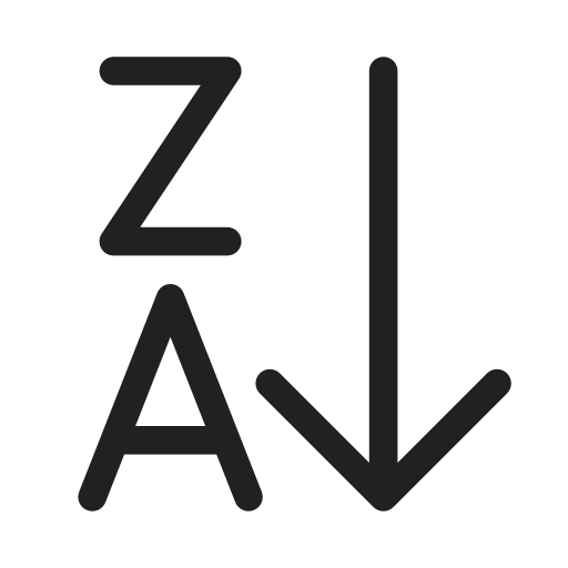 Ic, fluent, text, sort, descending, regular icon
