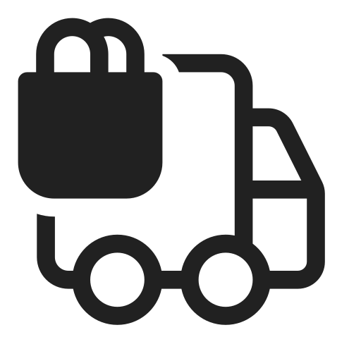 Ic, fluent, vehicle, truck, bag, regular icon