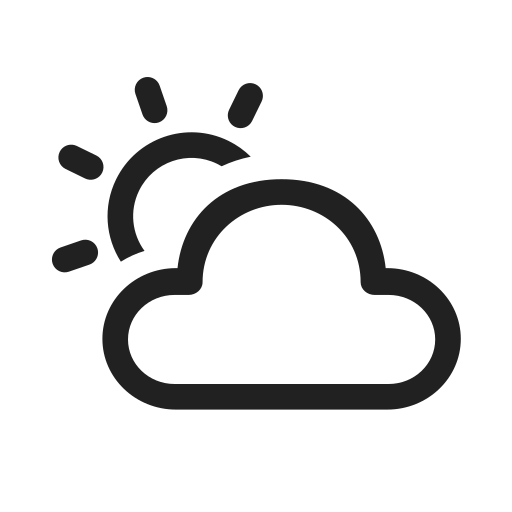 Ic, fluent, weather, partly, cloudy, day, regular icon