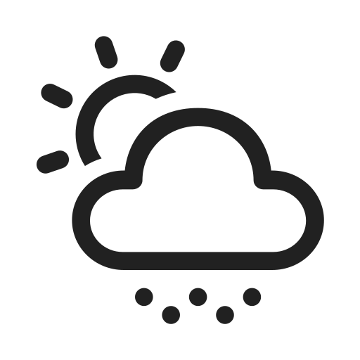 Ic, fluent, weather, snow, shower, day, regular icon