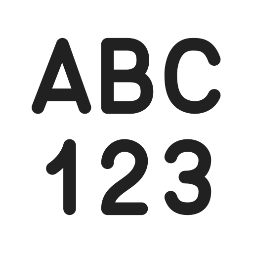 Ic, fluent, text, number, format, regular icon