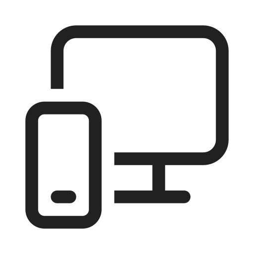 Ic, fluent, phone, desktop, regular icon