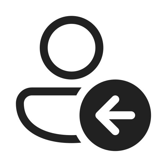 Ic, fluent, person, arrow, left, regular icon