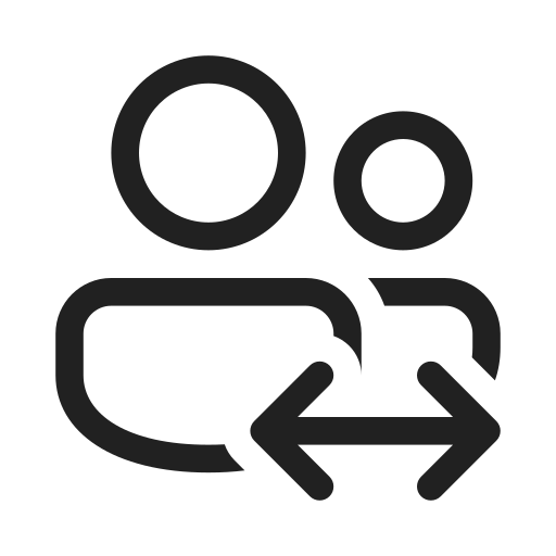 Ic, fluent, people, swap, regular icon