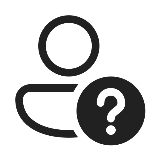 Ic, fluent, person, question, mark, regular icon