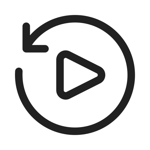 Ic, fluent, replay, regular icon