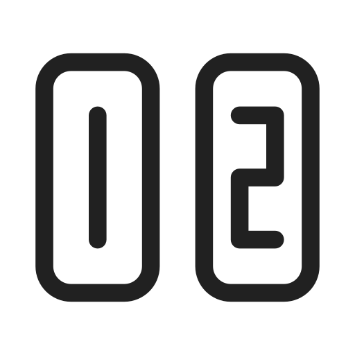 Ic, fluent, number, row, regular icon