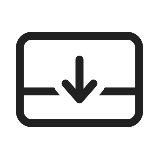 Ic, fluent, panel, bottom, contract, regular icon