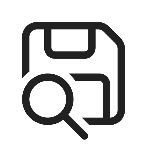 Ic, fluent, save, search, regular icon