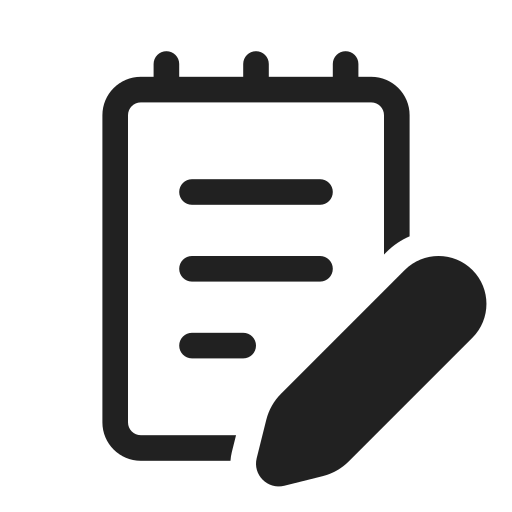 Ic, fluent, notepad, edit, regular icon