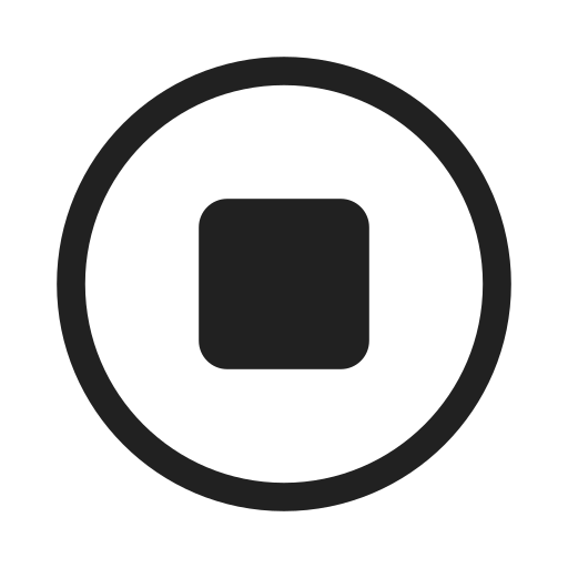 Ic, fluent, record, stop, regular icon