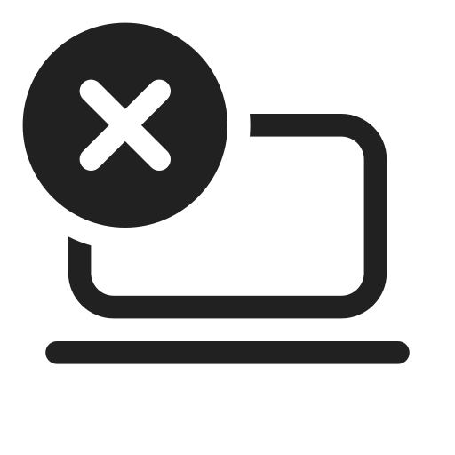 Ic, fluent, laptop, dismiss, regular icon