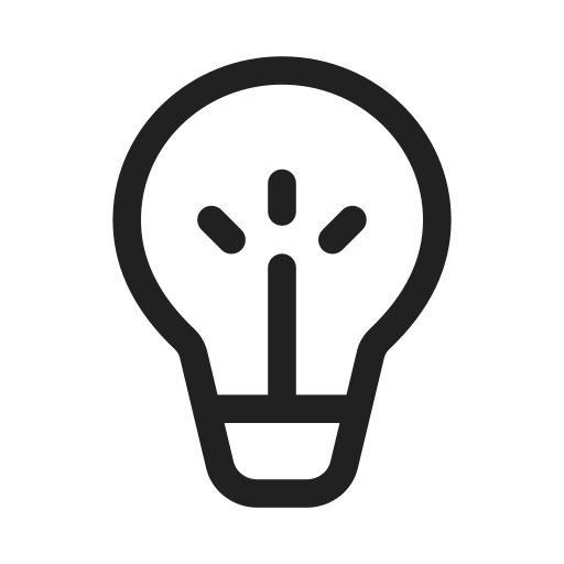 Ic, fluent, lightbulb, filament, regular icon