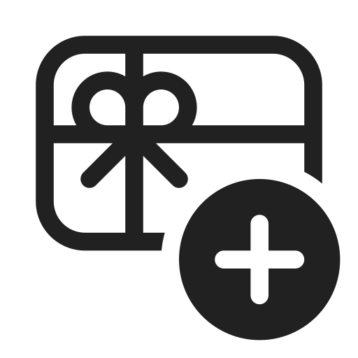 Ic, fluent, gift, card, add, regular icon