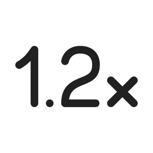 Ic, fluent, multiplier, 1, 2x, regular icon