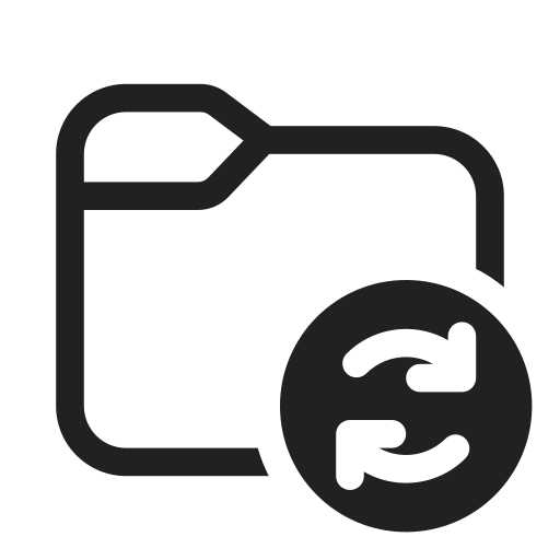 Ic, fluent, folder, sync, regular icon