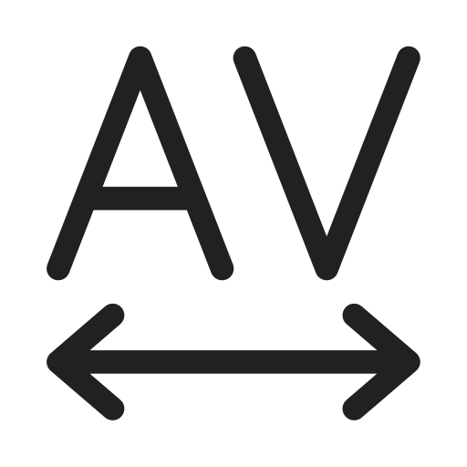Ic, fluent, font, space, tracking, out, regular icon